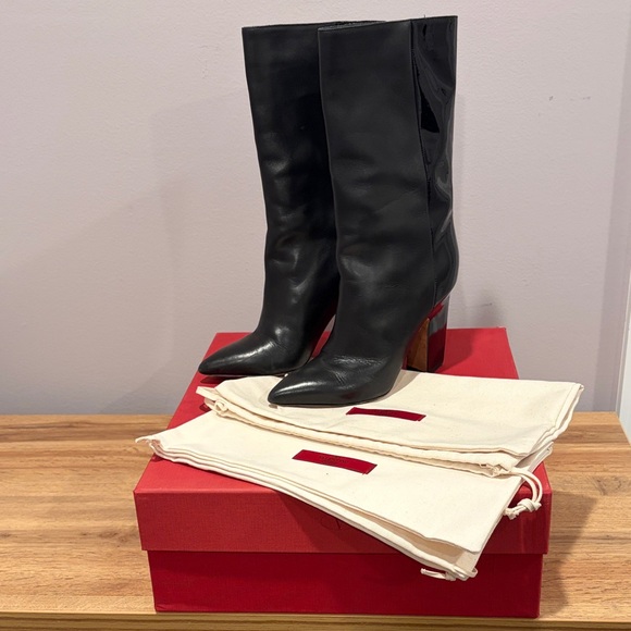 Valentino Shoes - Valentino Black Heeled Boots